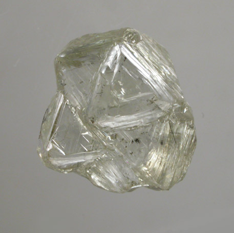 Diamond (4.84 carat two intersecting yellow macle, twinned crystals) from Premier Mine, Gauteng Province, South Africa