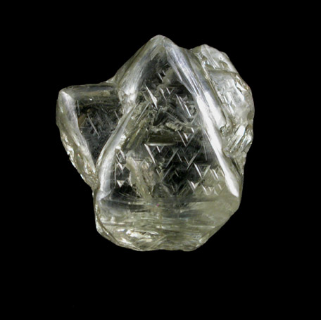 Diamond (4.84 carat two intersecting yellow macle, twinned crystals) from Premier Mine, Gauteng Province, South Africa