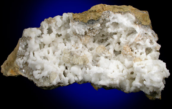 Strontianite with Calcite from Meckley's Quarry, 1.2 km south of Mandata, Northumberland County, Pennsylvania