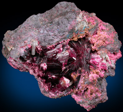 Erythrite, Arhbarite, Pharmacolite from Bou Azzer District, Anti-Atlas Mountains, Tazenakht, Ouarzazate, Morocco (Type Locality for Arhbarite and Erythrite)