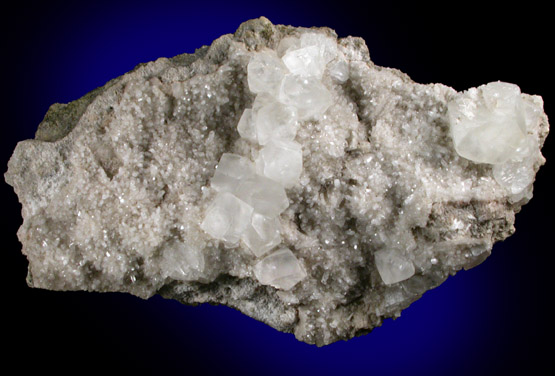 Calcite on Quartz from Upper New Street Quarry, Paterson, Passaic County, New Jersey