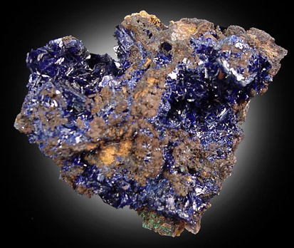 Azurite from 4750' Level, Phelps Dodge Morenci Mine, Morenci, Arizona