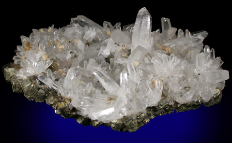 Quartz on Pyrite from Casapalca District, Huarochiri Province, Peru