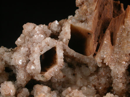 Quartz pseudomorphs after Glauberite from McKiernan and Bergin Quarry, Paterson, Passaic County, New Jersey