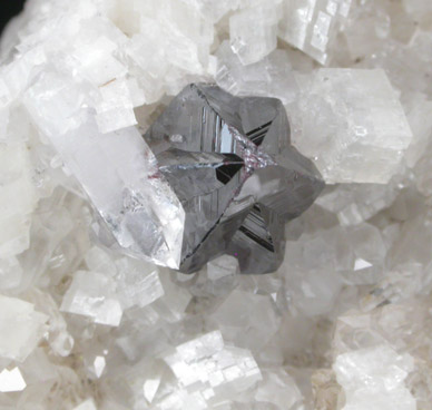 Cinnabar (twinned crystals) on Dolomite from Chatian, Fenghuang, Hunan, China