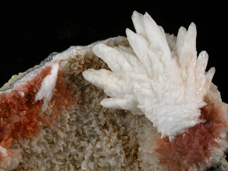 Albite and Orthoclase on Quartz from Valentine Mine, Harrisville, Lewis County, New York