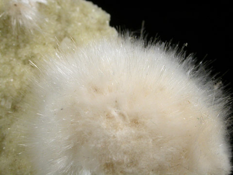 Okenite on Quartz with Calcite from Bombay Quarry, Mumbai (Bombay), Maharastra, India