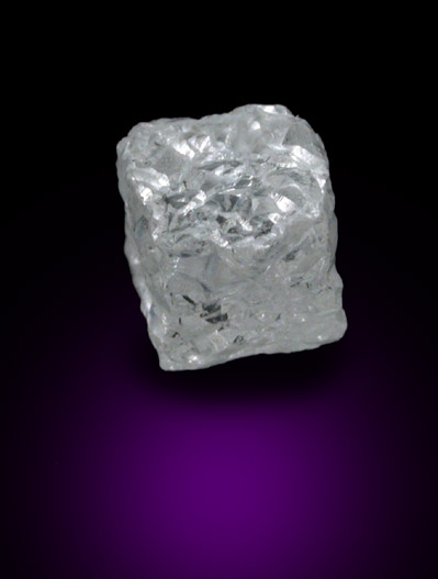 Diamond (1.73 carat colorless cubic crystal) from Magna Egoli Mine, between Bo and Kenema, Sierra Leone