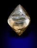 Diamond (2.67 carat gray-brown octahedral crystal) from Damtshaa Mine, near Orapa, Botswana