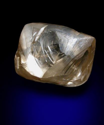Diamond (2.67 carat gray-brown octahedral crystal) from Damtshaa Mine, near Orapa, Botswana