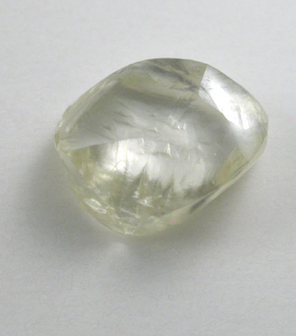 Diamond (0.88 carat yellow flattened crystal) from Mirny, Republic of Sakha, Siberia, Russia