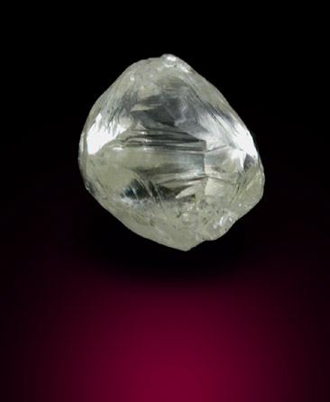 Diamond (0.53 carat yellow-gray complex crystal) from Mirny, Republic of Sakha (Yakutia), Siberia, Russia