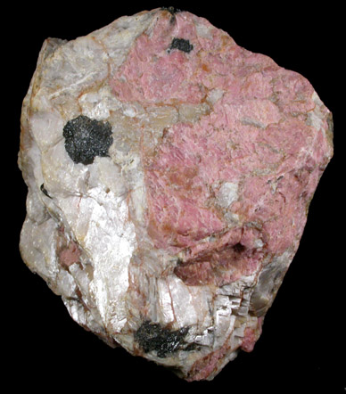 Rhodonite and Calcite from Franklin Mining District, Sussex County, New Jersey