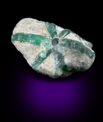 Beryl var. Trapiche Emerald from Chivor, Guavió-Guateque District, Boyacá Department, Colombia