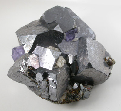 Galena with Sphalerite, Fluorite, Calcite from Denton Mine, Harris Creek District, Hardin County, Illinois