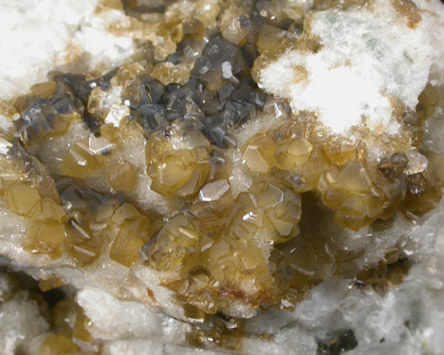 Siderite on Barite from Redruth District, Cornwall, England