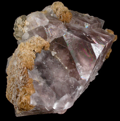 Fluorite with Siderite, Quartz, Calcite from Boltsburn Mine, Weardale, County Durham, England