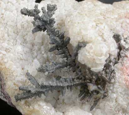 Silver on Calcite from Prbram, Central Bohemia, Czech Republic