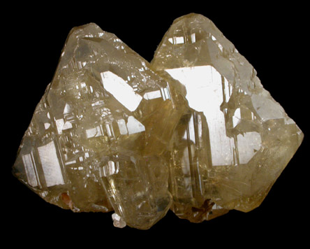 Cerussite (twinned crystals) from Mibladen, Haute Moulouya Basin, Zeida-Aouli-Mibladen belt, Midelt Province, Morocco