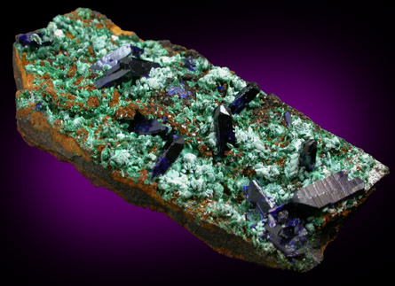 Azurite with Malachite from Bisbee, Warren District, Cochise County, Arizona