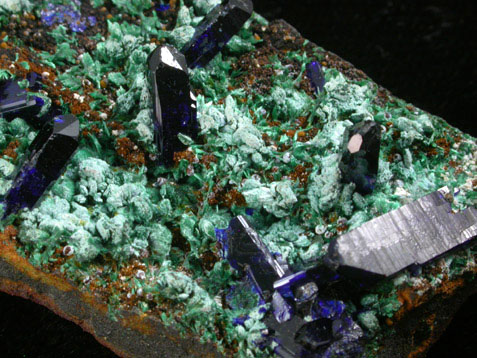 Azurite with Malachite from Bisbee, Warren District, Cochise County, Arizona