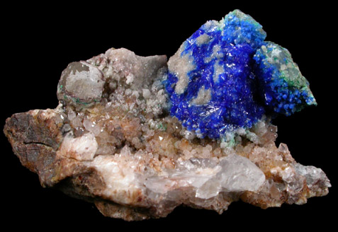 Linarite and Anglesite pseudomorph after Galena from Sunshine Adit, Blanchard Mine, Hansonburg District, 8.5 km south of Bingham, Socorro County, New Mexico