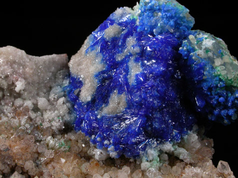 Linarite and Anglesite pseudomorph after Galena from Sunshine Adit, Blanchard Mine, Hansonburg District, 8.5 km south of Bingham, Socorro County, New Mexico