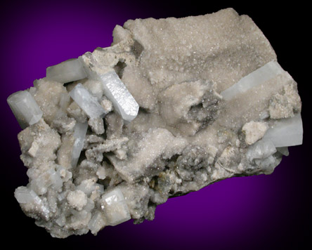Celestine with Calcite from Dundas Quarry, Dundas, Ontario, Canada