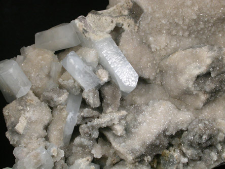 Celestine with Calcite from Dundas Quarry, Dundas, Ontario, Canada