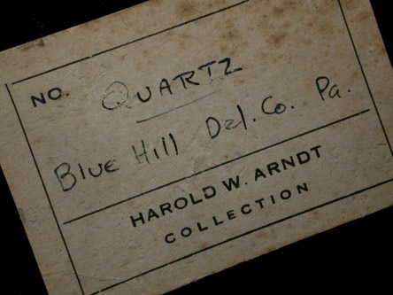 Quartz (Green) from Blue Hill, Delaware County, Pennsylvania