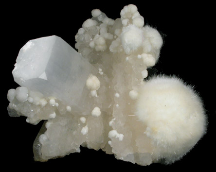 Okenite, Apophyllite, Prehnite from Bombay Quarry, Mumbai (Bombay), Maharastra, India