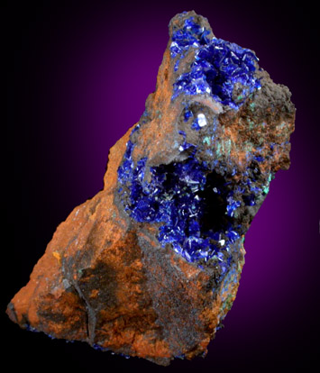 Azurite and Malachite from 4750' Level, Phelps Dodge Morenci Mine, Morenci, Greenlee County, Arizona