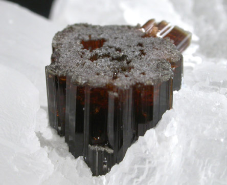 Vesuvianite in Calcite from Alchuri, Shigar Valley, Skardu District, Baltistan, Gilgit-Baltistan, Pakistan