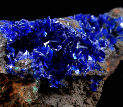 Azurite and Malachite from 4750' Level, Phelps Dodge Morenci Mine, Morenci, Greenlee County, Arizona