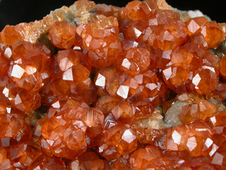 Spessartine Garnet with Hyalite Opal from Putian, Tongbei-Yunling District, Fujian Province, China