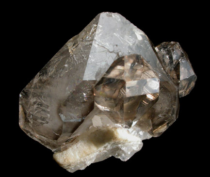 Quartz var. Smoky with Albite from Kinkel Quarry, Bedford, Westchester County, New York