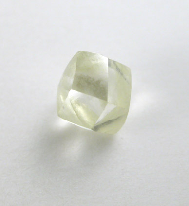 Diamond (0.30 carat yellow tetrahexahedral crystal) from Northern Cape Province, South Africa