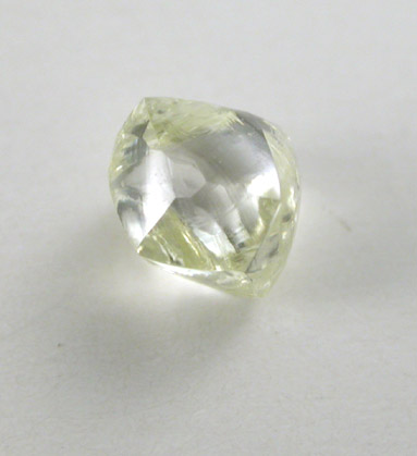 Diamond (0.28 carat yellow tetrahexahedral crystal) from Northern Cape Province, South Africa