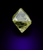 Diamond (0.58 carat fancy-yellow octahedral crystal) from Premier Mine, Gauteng Province, South Africa