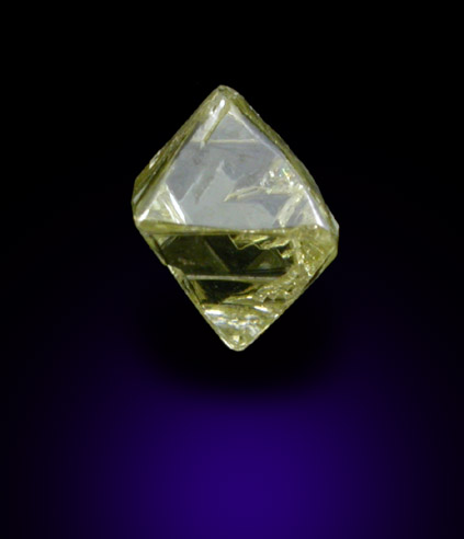 Diamond (0.58 carat fancy-yellow octahedral crystal) from Premier Mine, Gauteng Province, South Africa