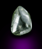 Diamond (0.89 carat green-yellow flattened crystal) from Premier Mine, Gauteng Province, South Africa