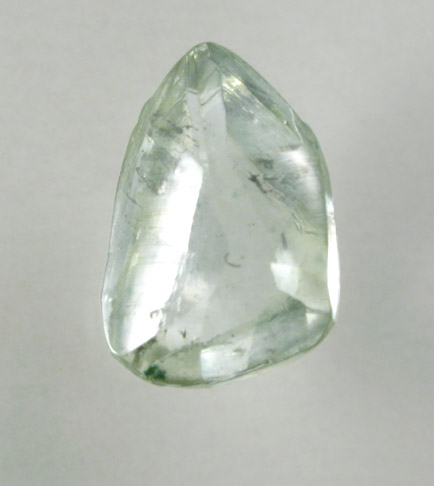 Diamond (0.89 carat green-yellow flattened crystal) from Premier Mine, Gauteng Province, South Africa