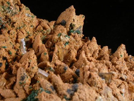 Wulfenite on Dolomite pseudomorphs after Calcite from Tsumeb Mine, Otavi-Bergland District, Oshikoto, Namibia