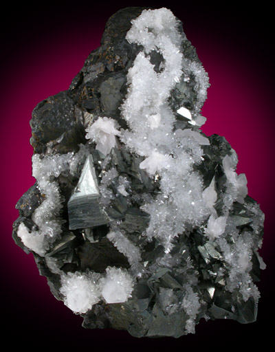 Tetrahedrite, Calcite and Quartz from Casapalca District, Huarochiri Province, Peru