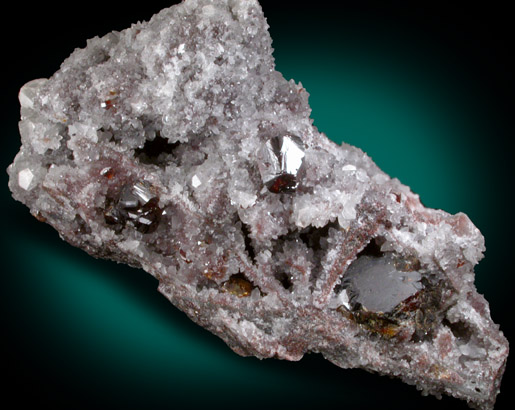 Sphalerite, Calcite and Quartz from Shuikoushan Mine, Hunan Province, China