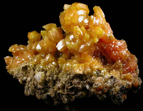 Pyromorphite from Bunker Hill Mine, 17-23 Floors, 9th Level, Jersey Vein, Coeur d'Alene District, Shoshone County, Idaho