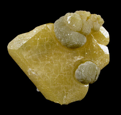 Mimetite on Wulfenite from Mina Ojuela, Mapimi, Durango, Mexico