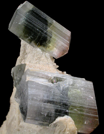 Elbaite Tourmaline on Quartz from Stak Nala, Skardu Road, Baltistan, Gilgit-Baltistan, Pakistan