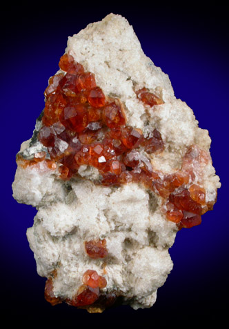 Spessartine Garnet with Hyalite Opal from Putian, Fujian Province, China