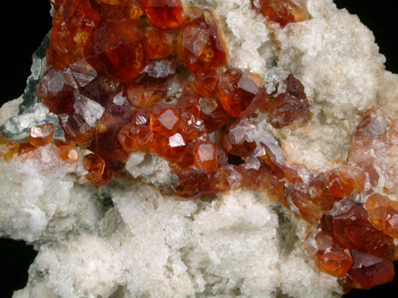 Spessartine Garnet with Hyalite Opal from Putian, Fujian Province, China